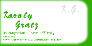 karoly gratz business card